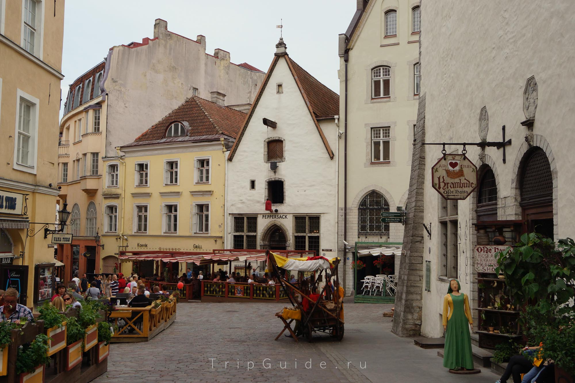 У ресторана Olde Hansa и ресторана Peper Sack