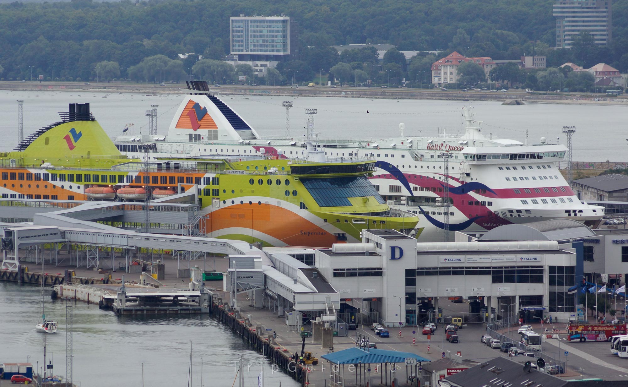 Паромы компании Tallink в порту Таллина