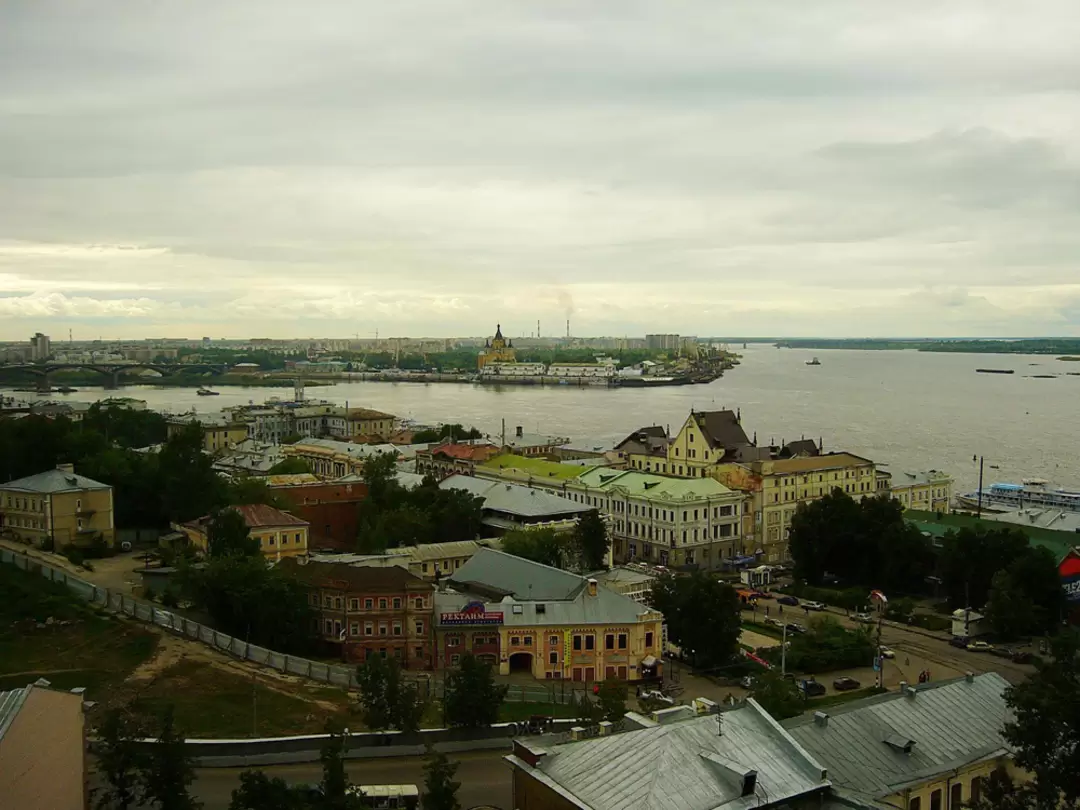 Вид на Волгу в Нижнем Новгороде