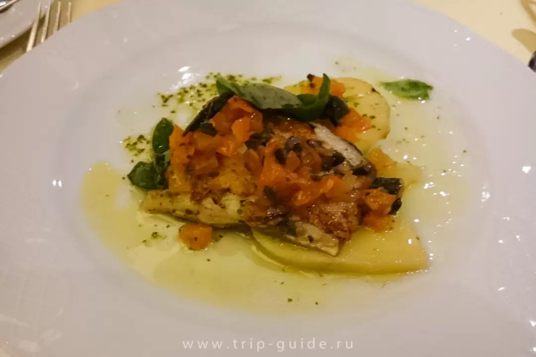 Fllet of cod Ligurian-style / Филе трески в лигурийском стиле / Golden Lobster 7-й вечер