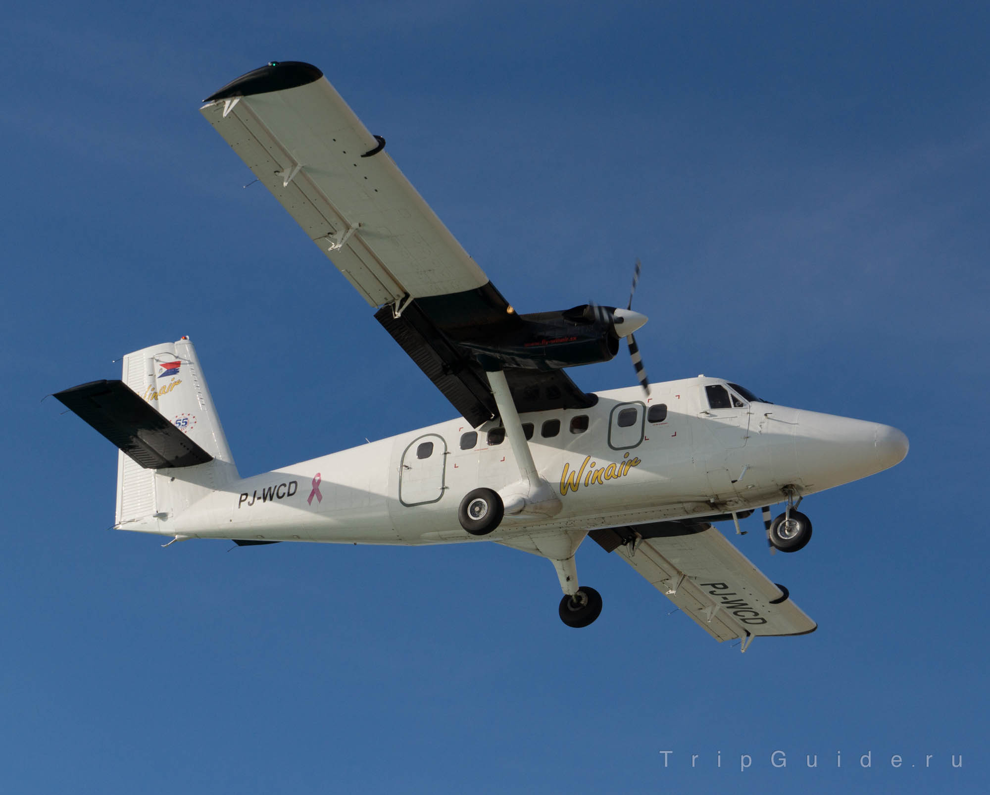 Самолет Де-Хэвиленд Канада DHC-6 Твин Оттер авиакомпании WinAir, бортовой номер PJ-WCD