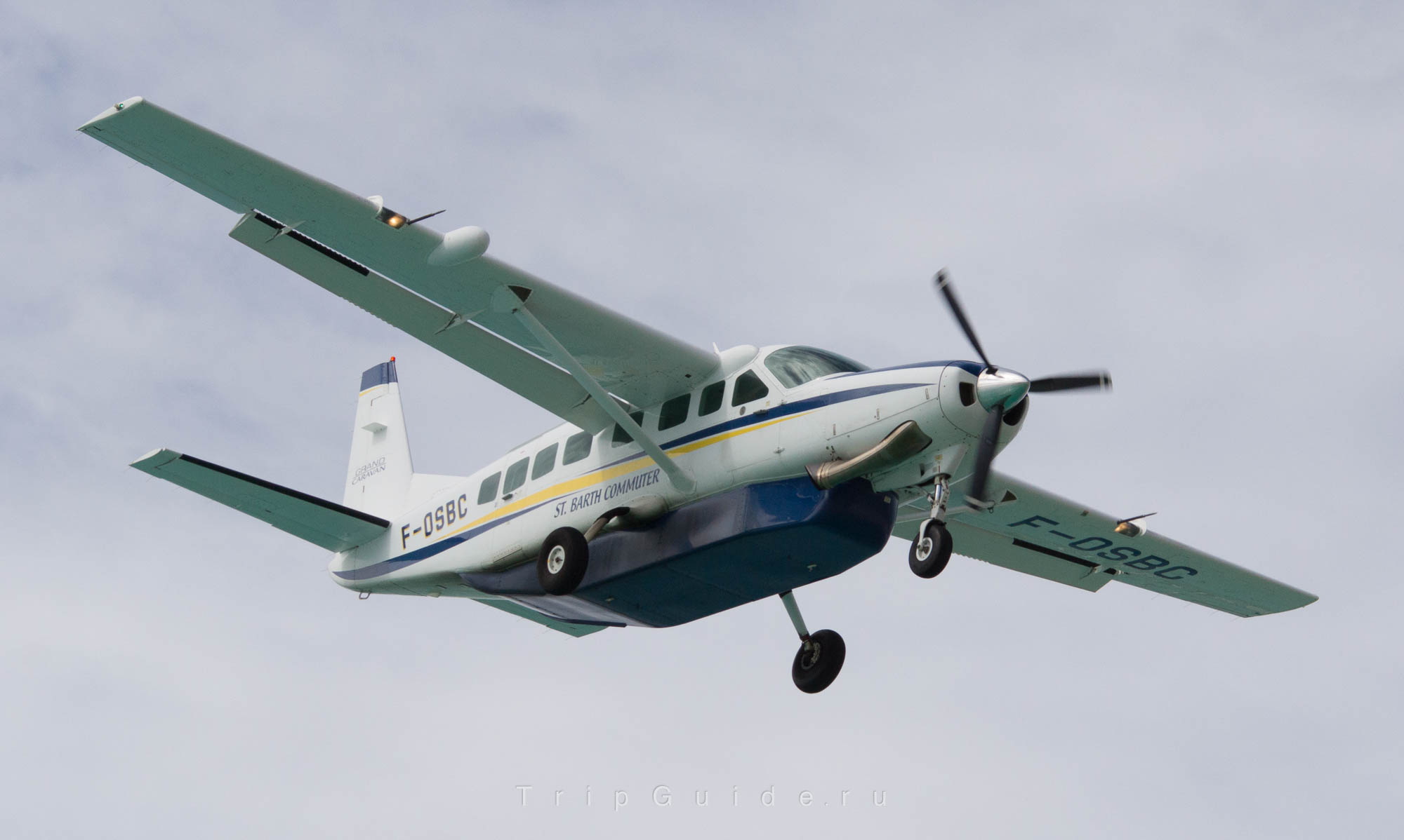 Самолет Cessna 208B Grand Caravan авиакомпании St. Barth Commuter, бортовой номер F-OSBC