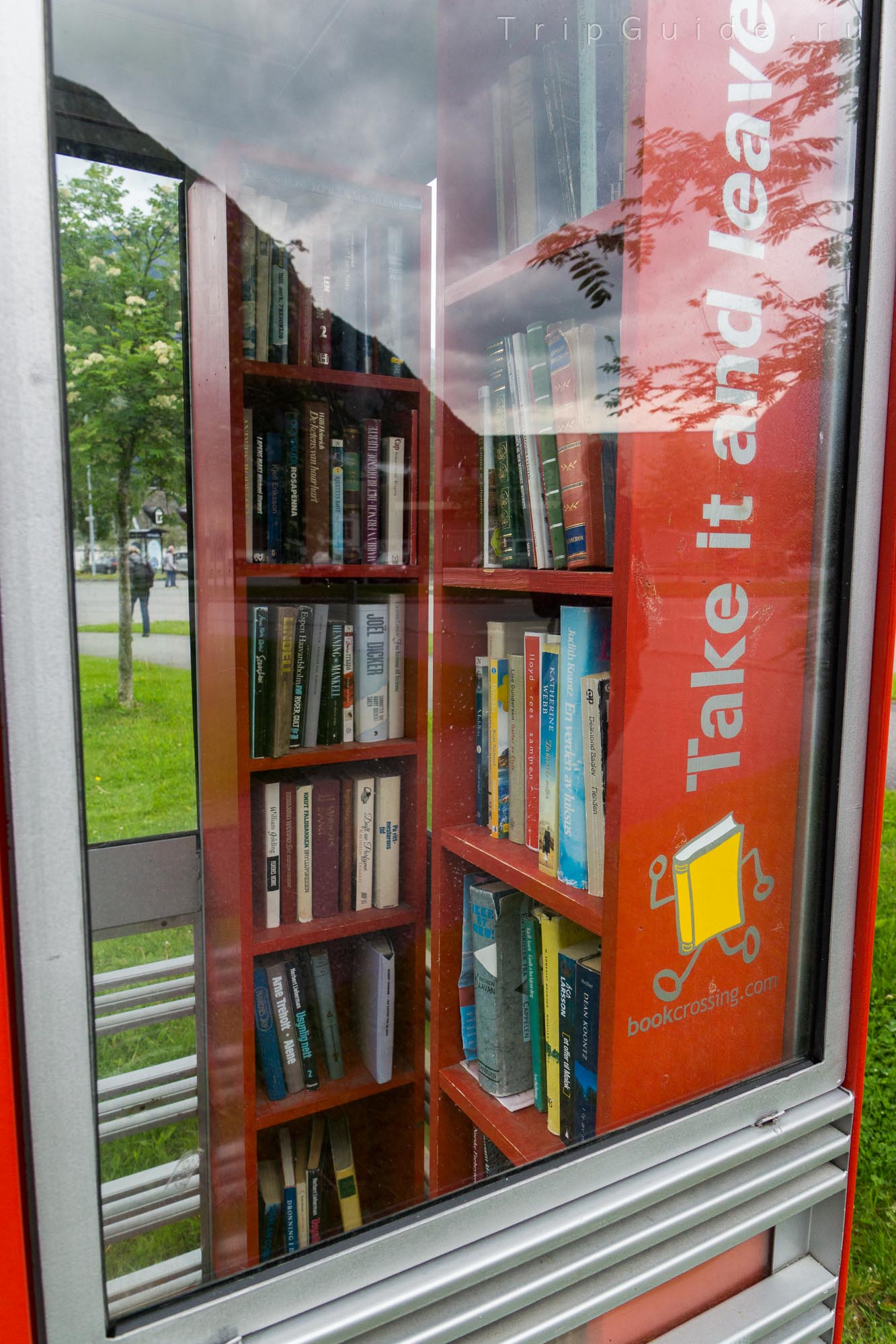 Телефонные будки переоборудованы в пункты обмена книгами