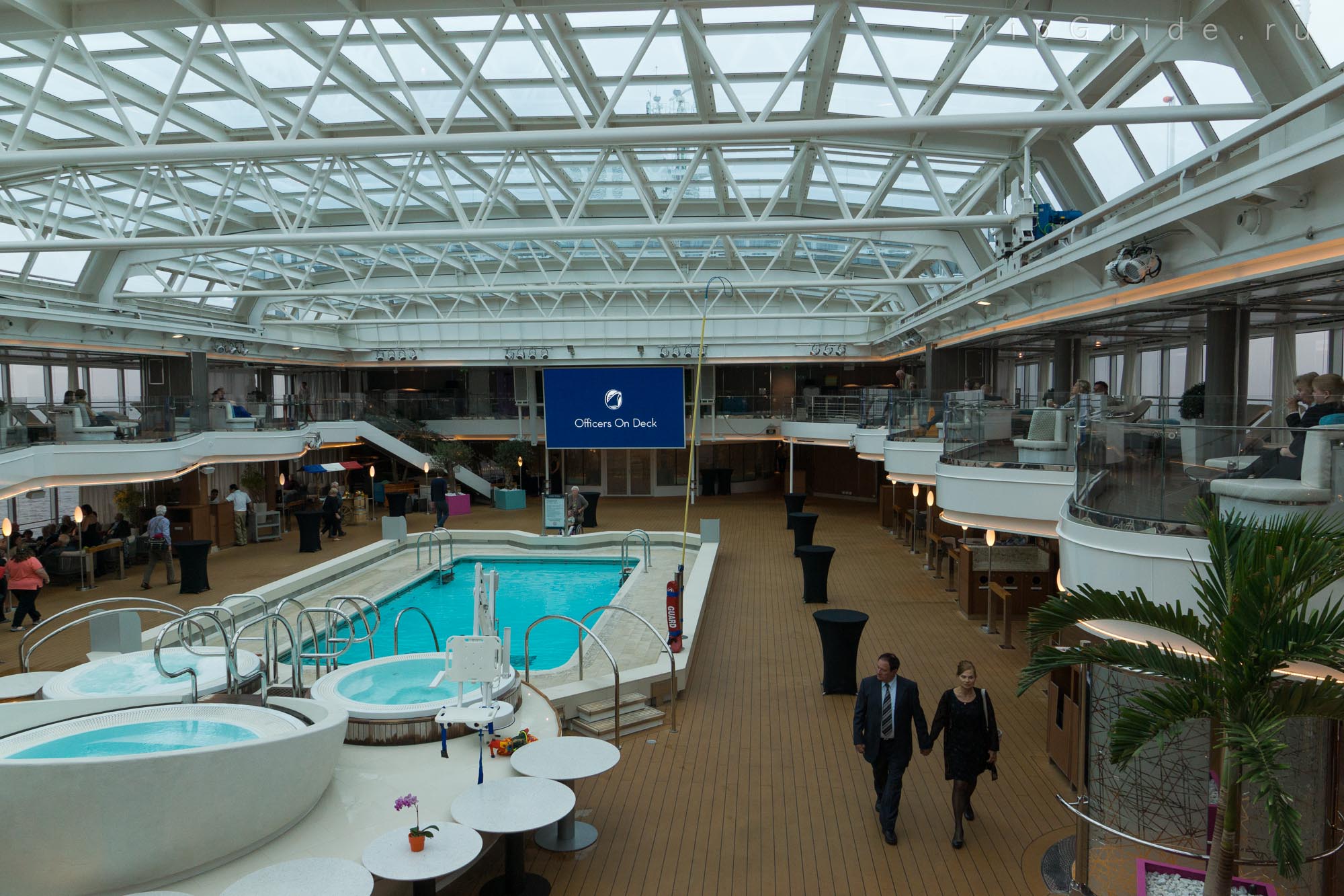 Бассейн Лидо (Lido pool) на палубе 9 с раздвижной крышей
