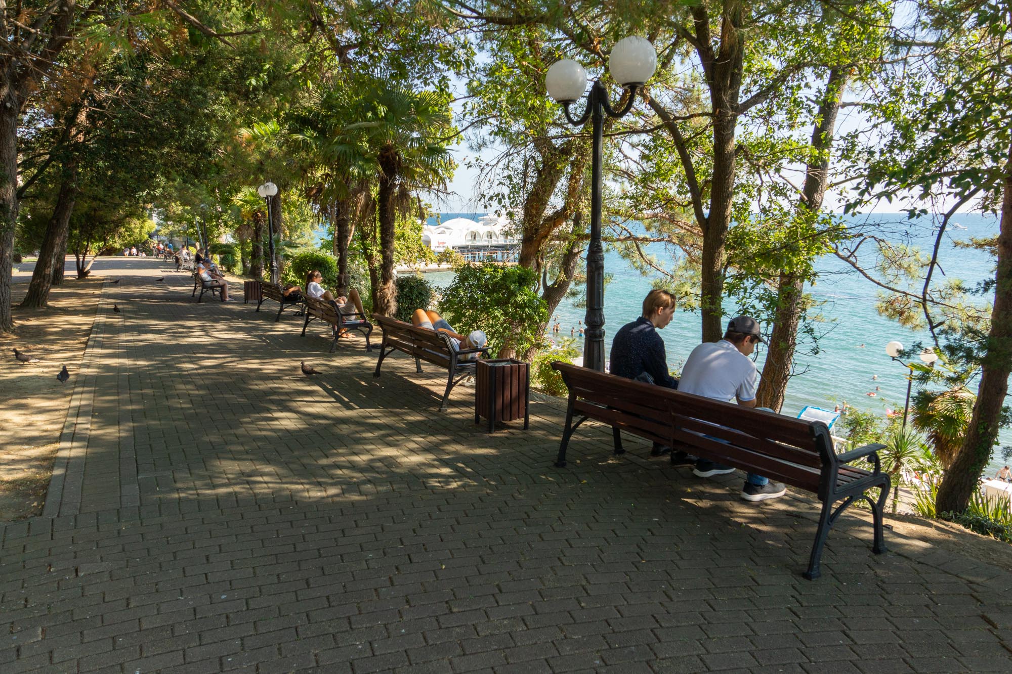 Променад с видом на море в парке имени Фрунзе