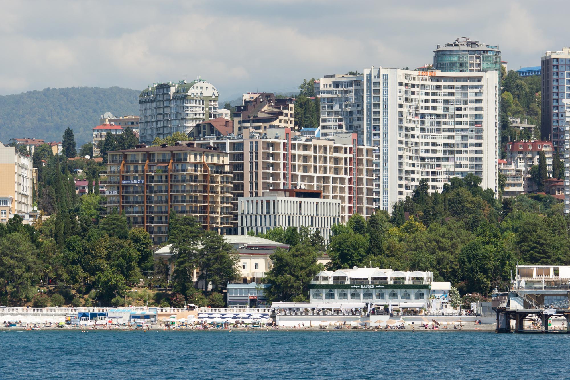 Район Светлана в Сочи, вид с моря