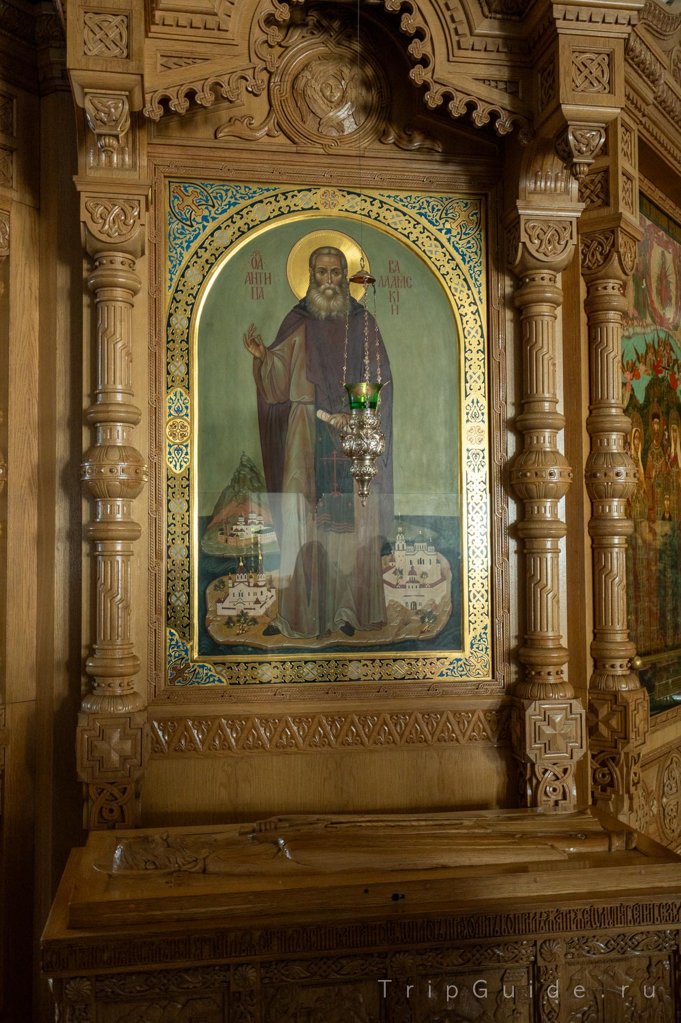 Икона Преподобный Антипа Валаамский (Афонский), Спасо-Преображенский собор Валаамского монастыря