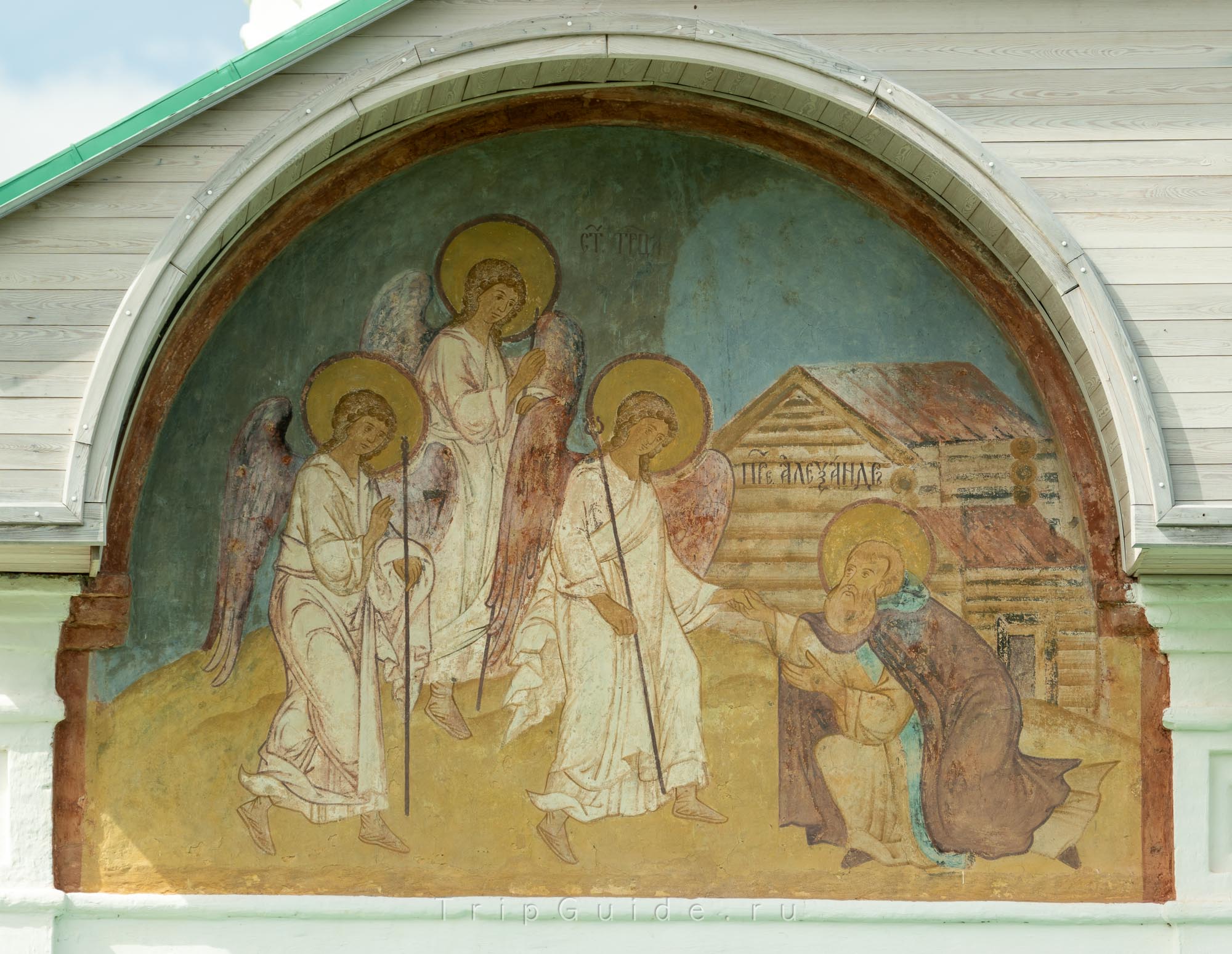 Фреска на фасаде Преображенского собора
