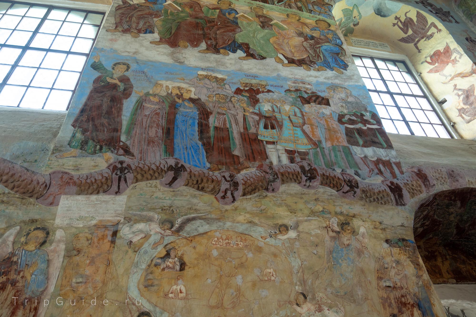 Фрески на стене, Троицкий собор Александро-Свирского монастыря