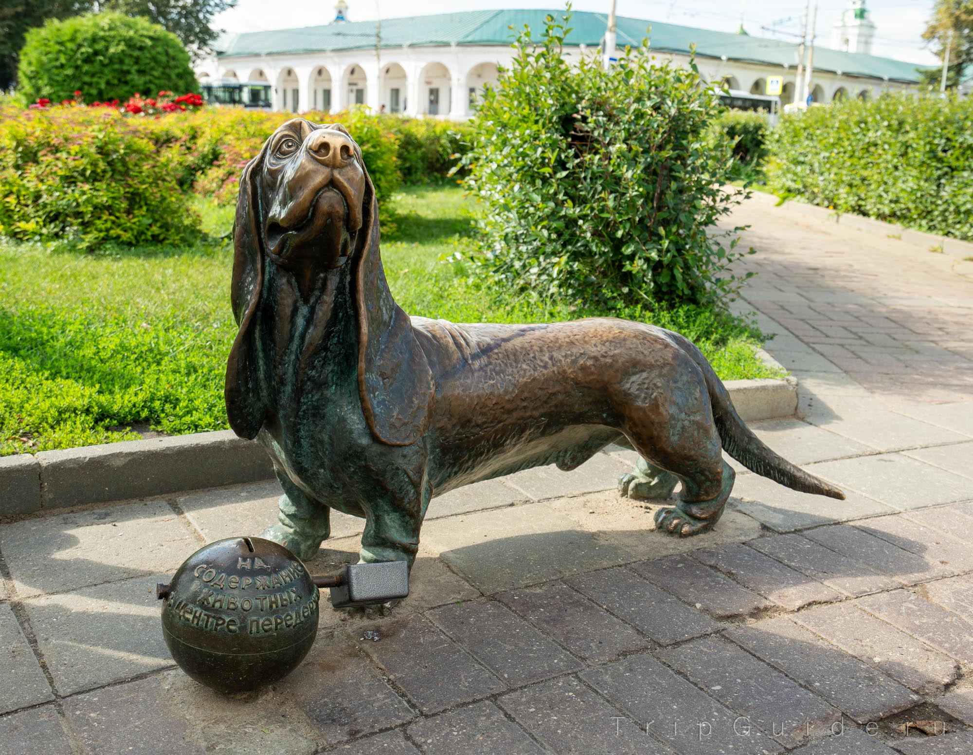 Памятник Пожарный пес Бобка в Костроме