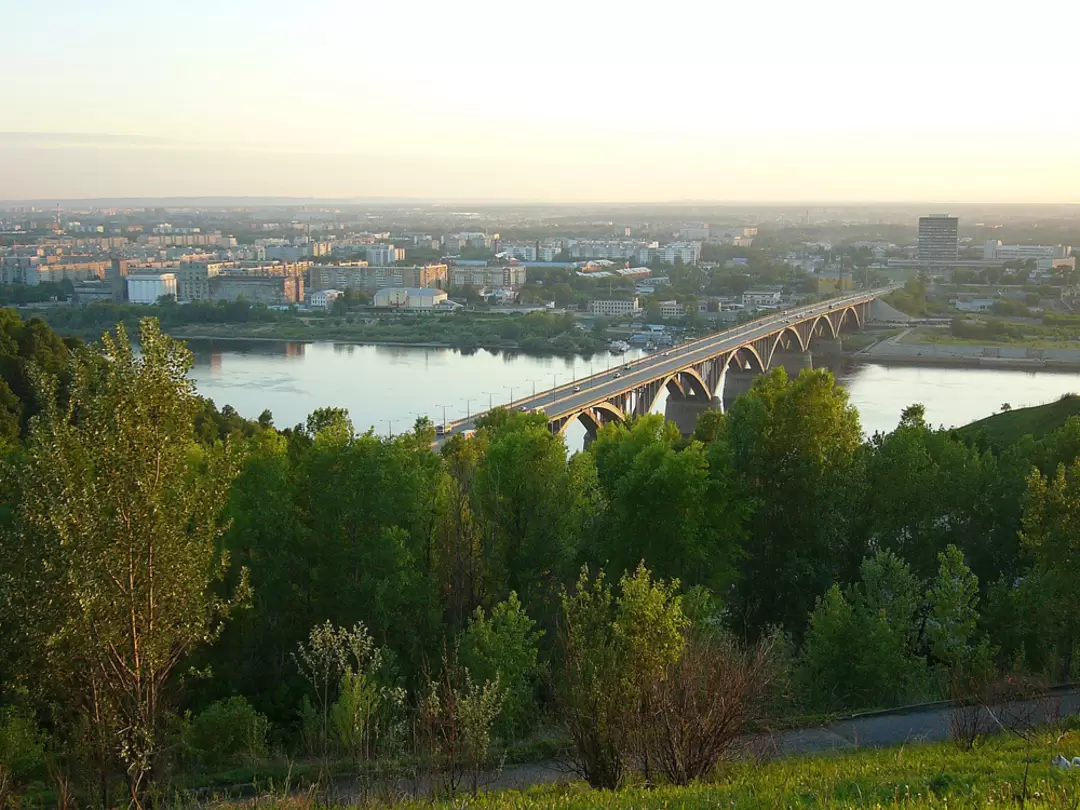 Откос, мост через Оку