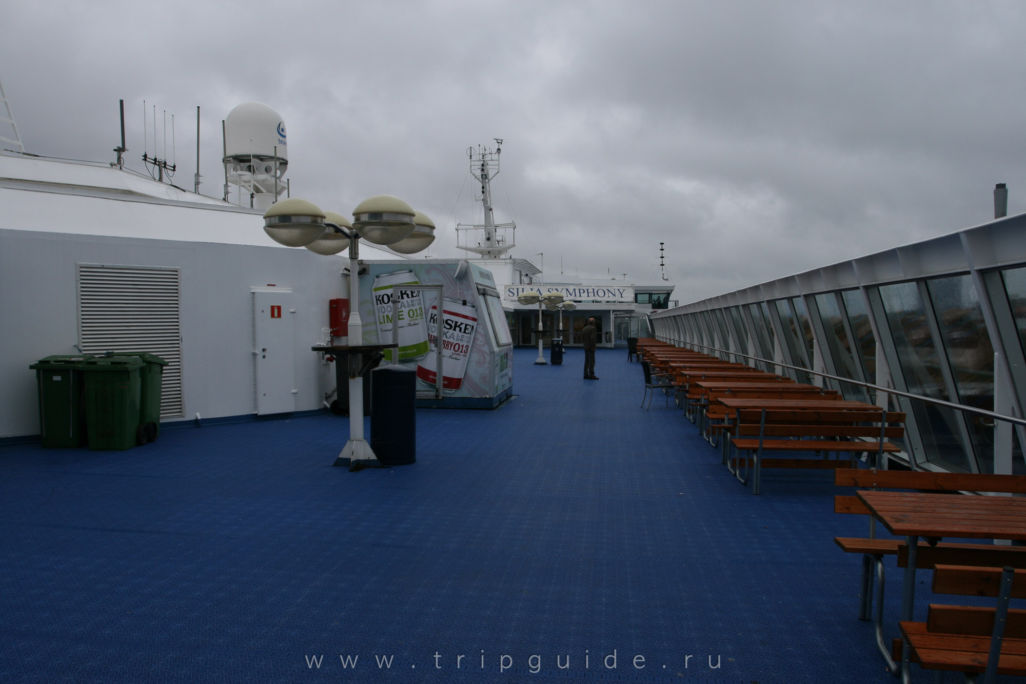 На верхней палубе парома Silja Line